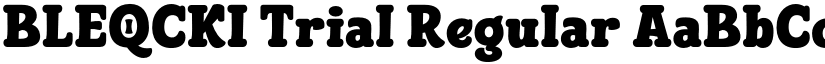 BLEQCKI Trial Regular font