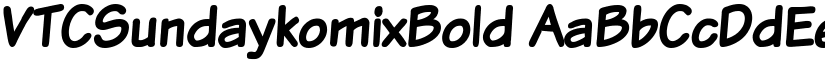 VTCSundaykomixBold font