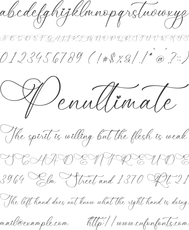 Promises Gisttela Script font preview