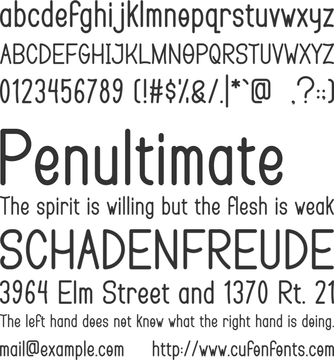 Shaqueena font preview