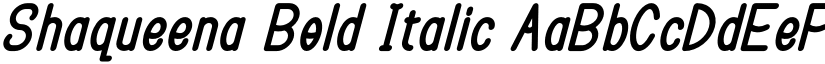 Shaqueena Bold Italic font