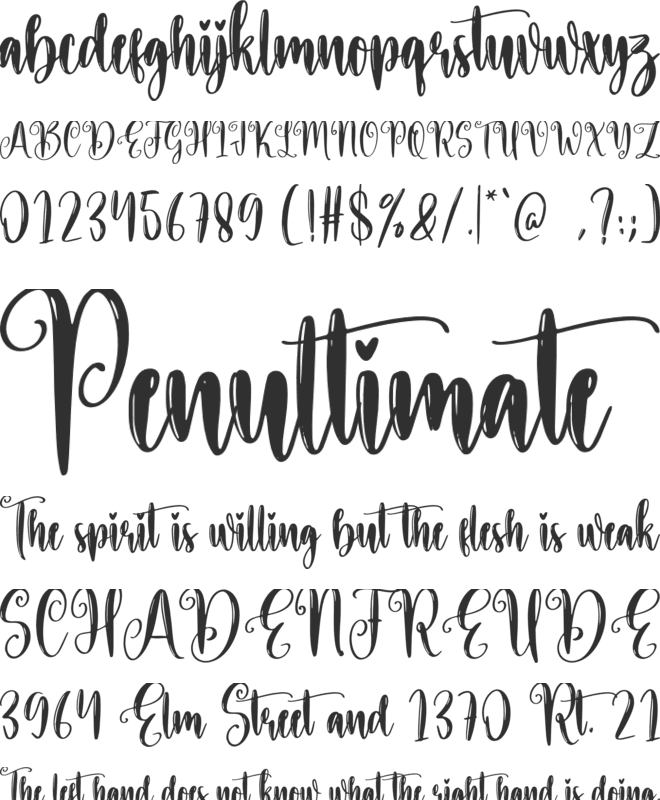 Hello Easter font preview