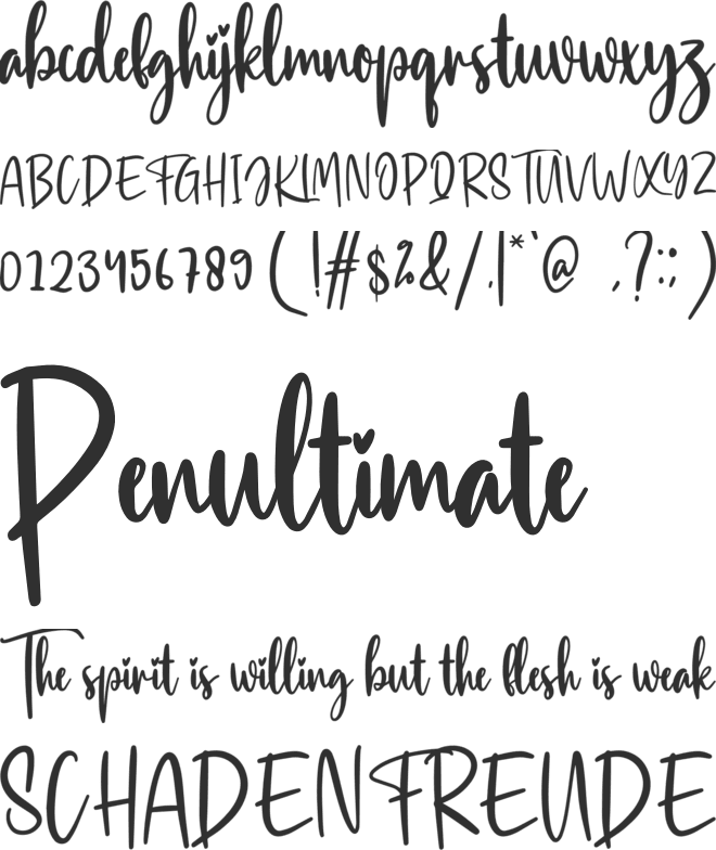 Hairstyle font preview