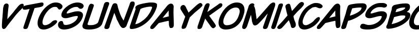 VTCSundaykomixcapsboldItalic font