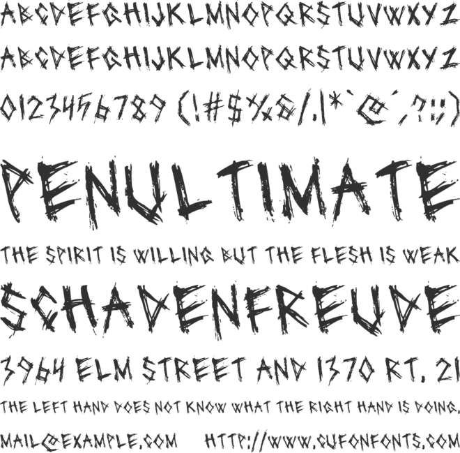 Blackcraft font preview