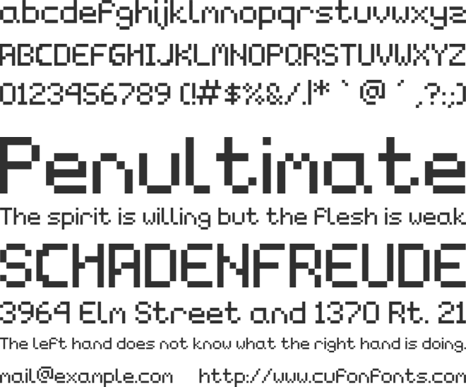 Lower Pixel font preview