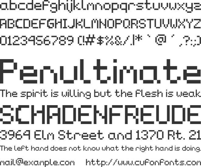 Lower Pixel font preview