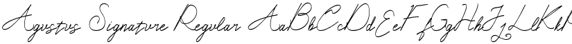 Agustus Signature Regular font