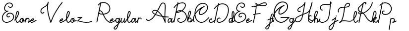 Elone Veloz Regular font
