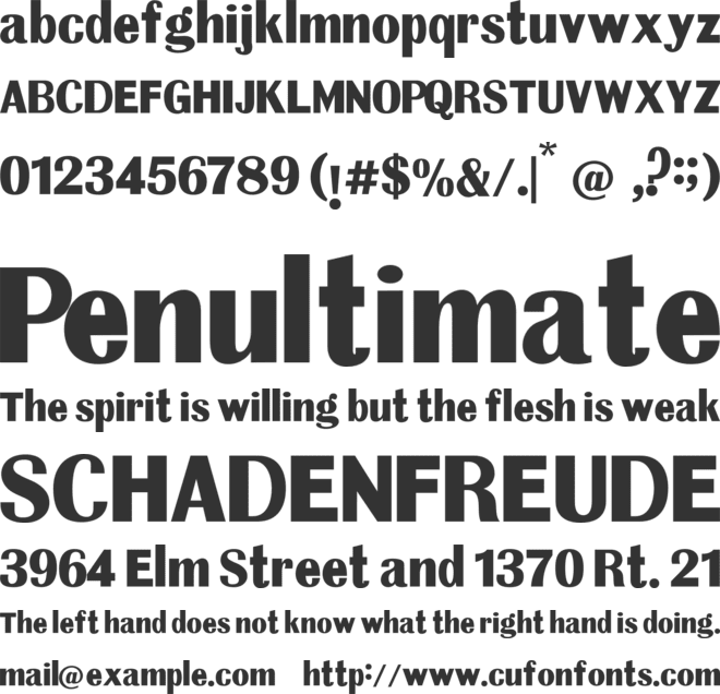 Camelin font preview