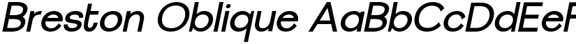 Breston Oblique font