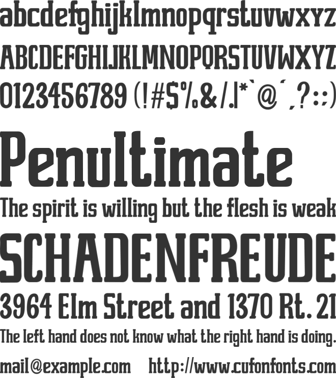 Sambo Briliant font preview