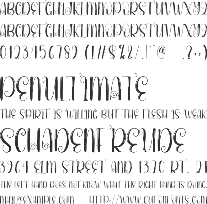 Painting font preview