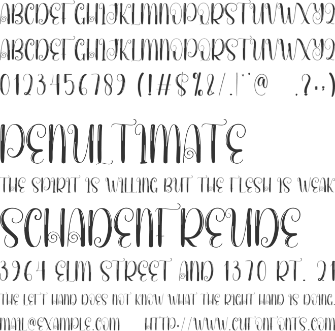 Painting font preview