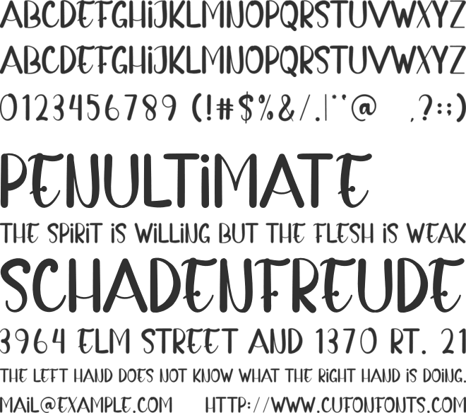 Night Lamp font preview