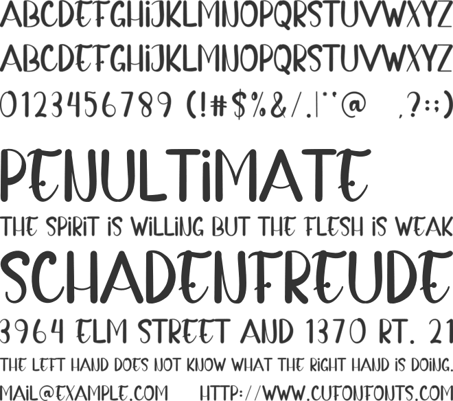 Night Lamp font preview