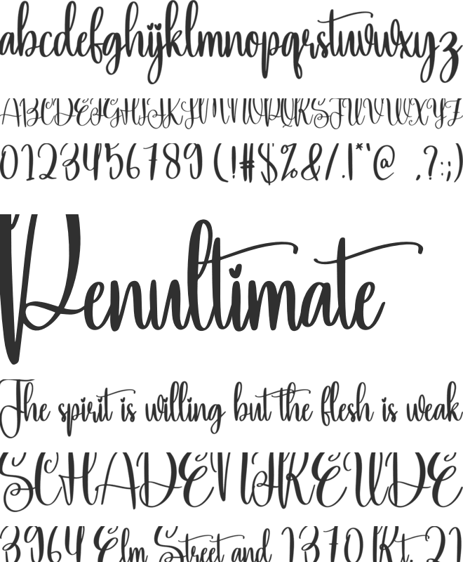 Hello Wedding font preview