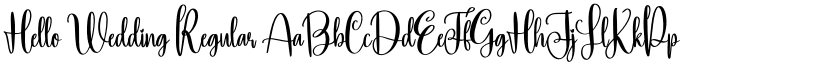 Hello Wedding Regular font