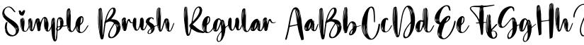 Simple Brush Regular font