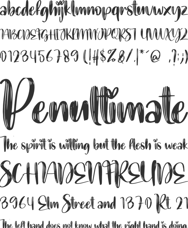 Outside Workspace font preview