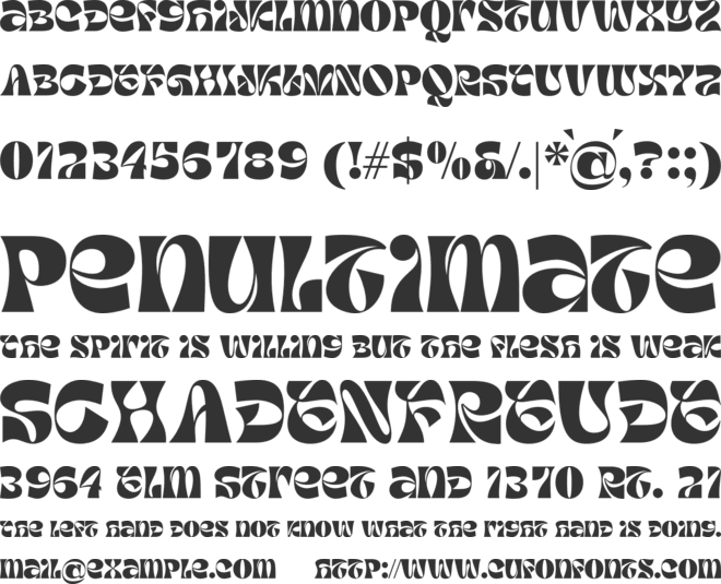 TANAMERA font preview