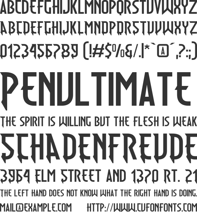 Animal Hunter font preview