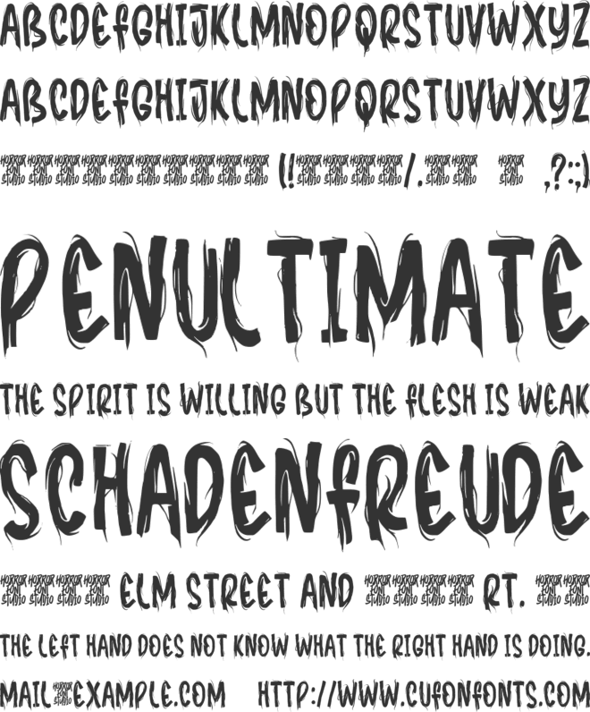 Charmer Horror font preview