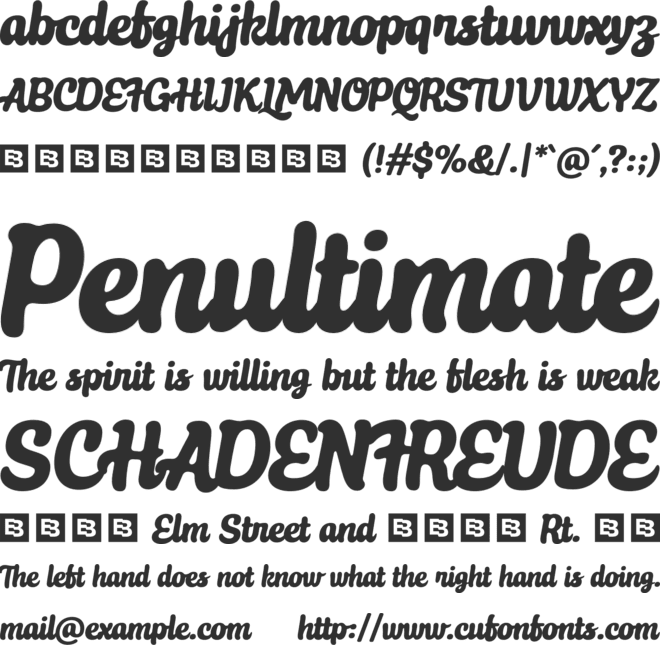 Choco Taste Trial font preview