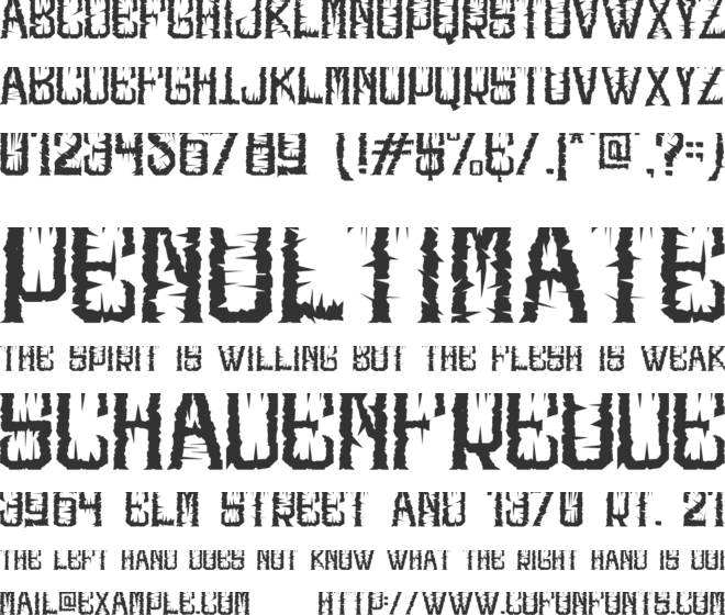 No Help font preview