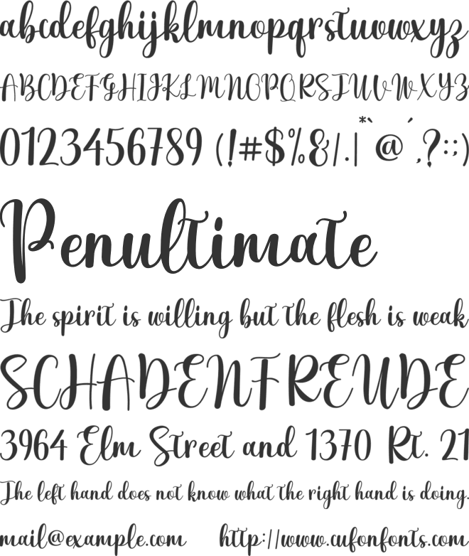 Milksty font preview
