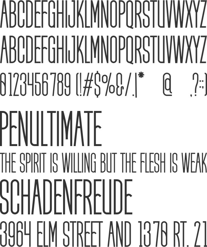 Morenos font preview