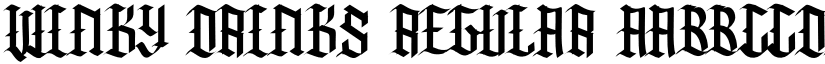 Winky Drinks Regular font