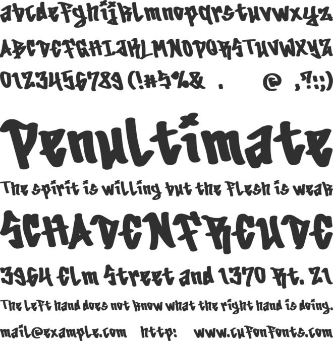 Fungky Grow font preview