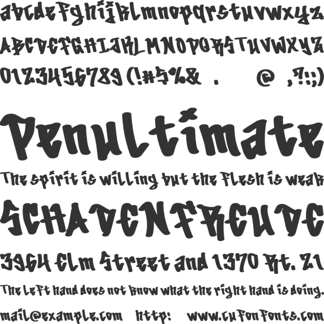 Fungky Grow font preview