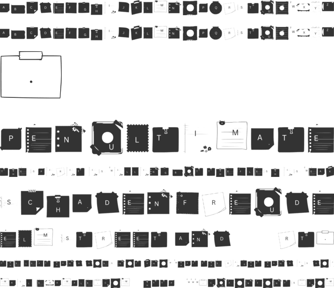 Stickies font preview