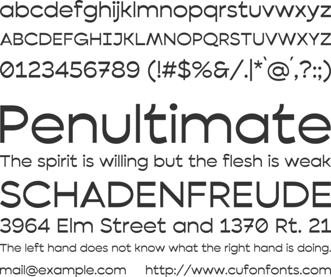 Bezier Sans font preview