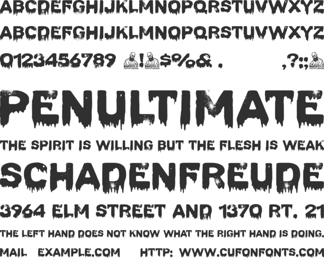 The Death Dog font preview