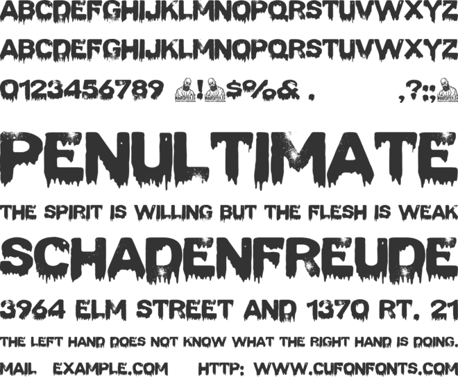 The Death Dog font preview
