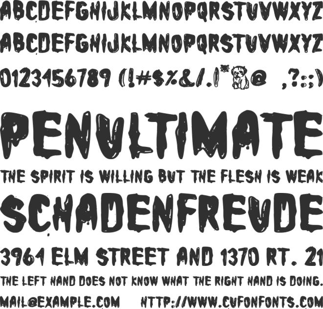 Little Dog of Hell font preview