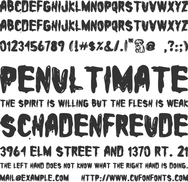 Little Dog of Hell font preview