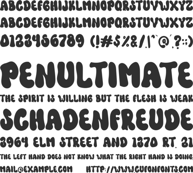 Zombie Sunday font preview