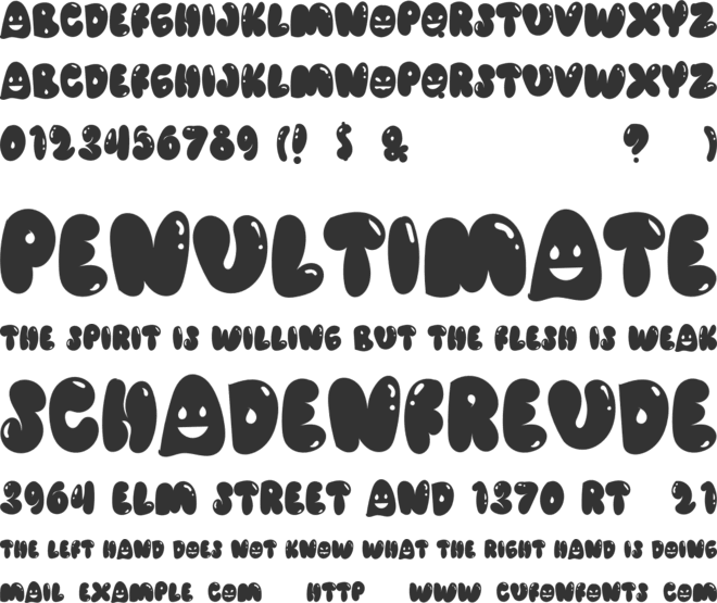 Alien Spooky font preview