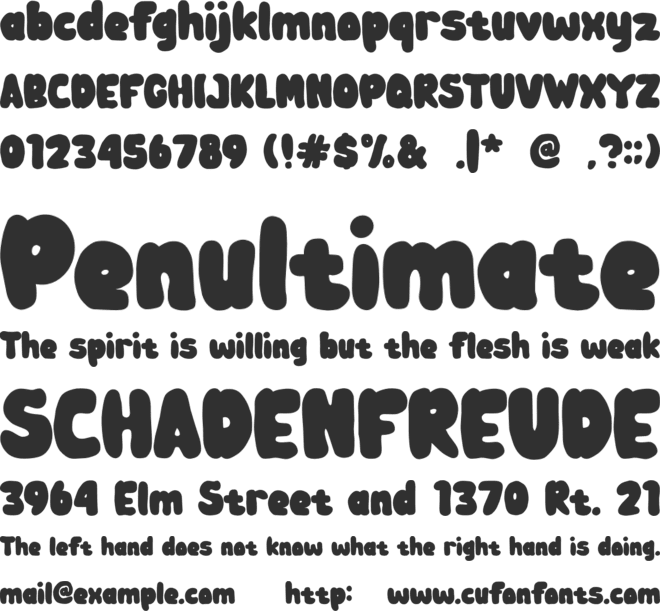 Zombie Land font preview