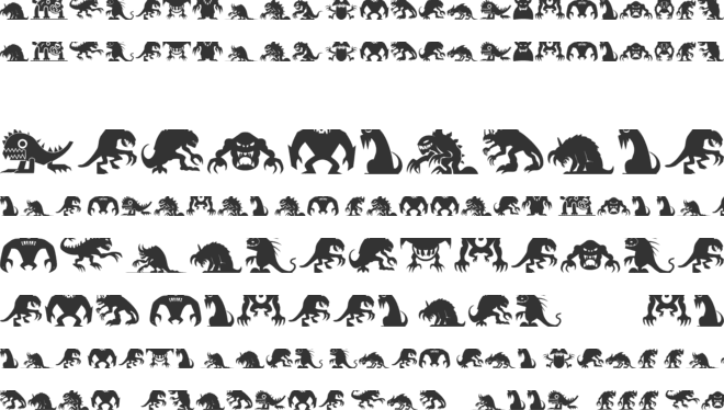 Monster South LLC ST font preview