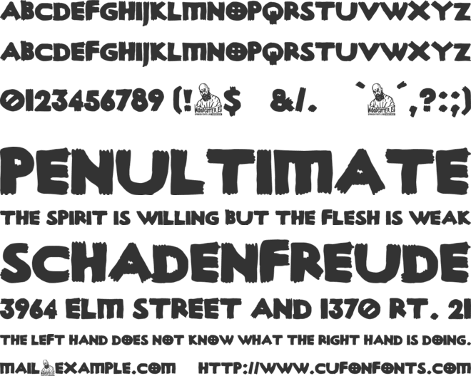 Aleator Tattoo Parlour font preview