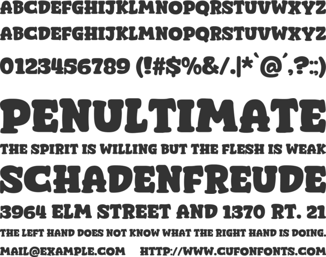 Super Organic font preview