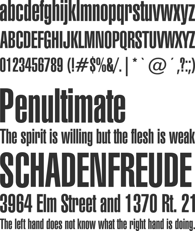 Swiss911 UCm BT font preview