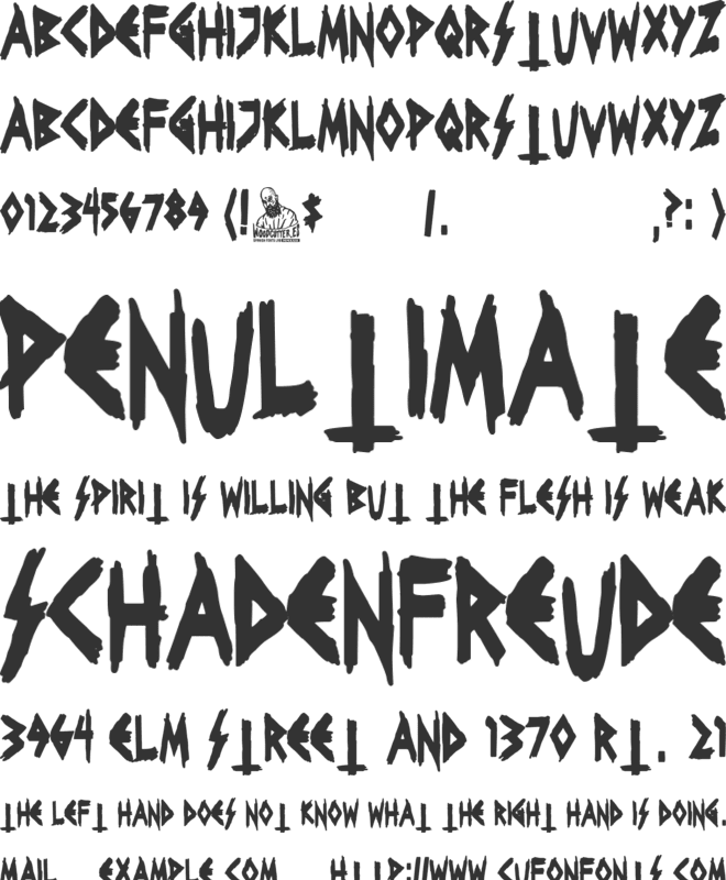 Greek Punk Party font preview