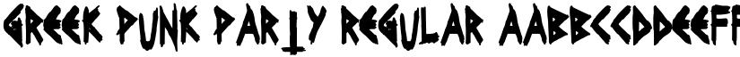 Greek Punk Party Regular font