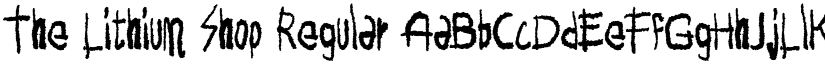 The Lithium Shop Regular font